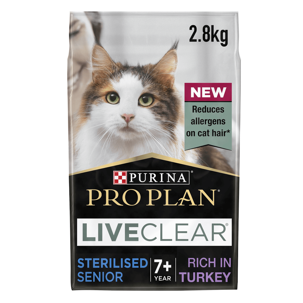 Subscription - PURINA® PRO PLAN® Live Clear® Cat-Allergen Reducing Dry Sterilised Adult 7+ Food - Turkey - 2.8kg - 1 Month Image 1