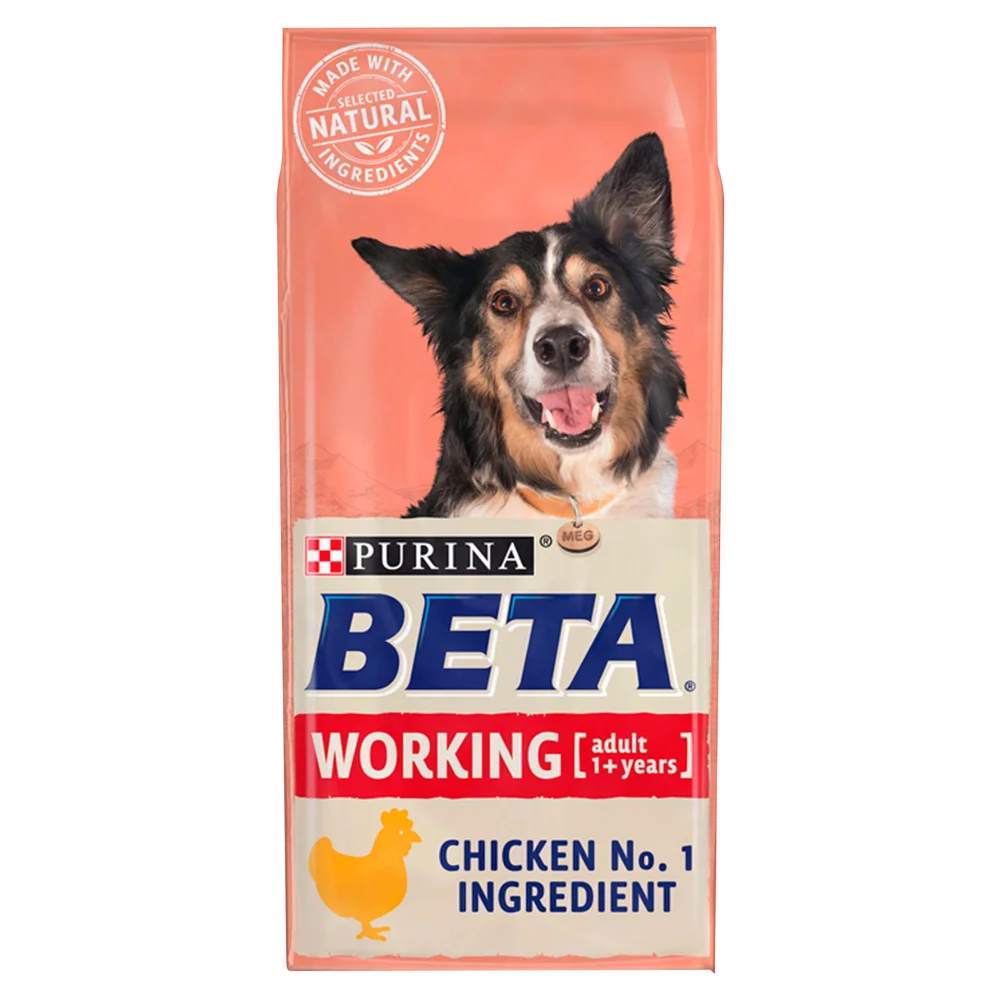 Beta Adult Working Dog Dry Dog Food with Chicken 14KG VAT FREE Image 1