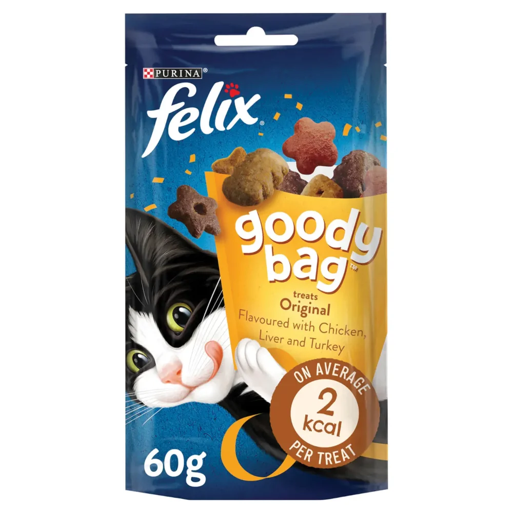 Felix Goody Bag Cat Treats - Original Mix - 60g Image 1
