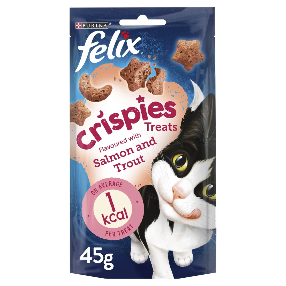 Felix Crispies Cat Treats Salmon & Trout 45g Image 1