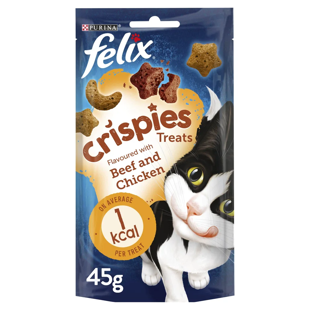 Felix Crispies Cat Treats Beef and Chicken 45g Image 1