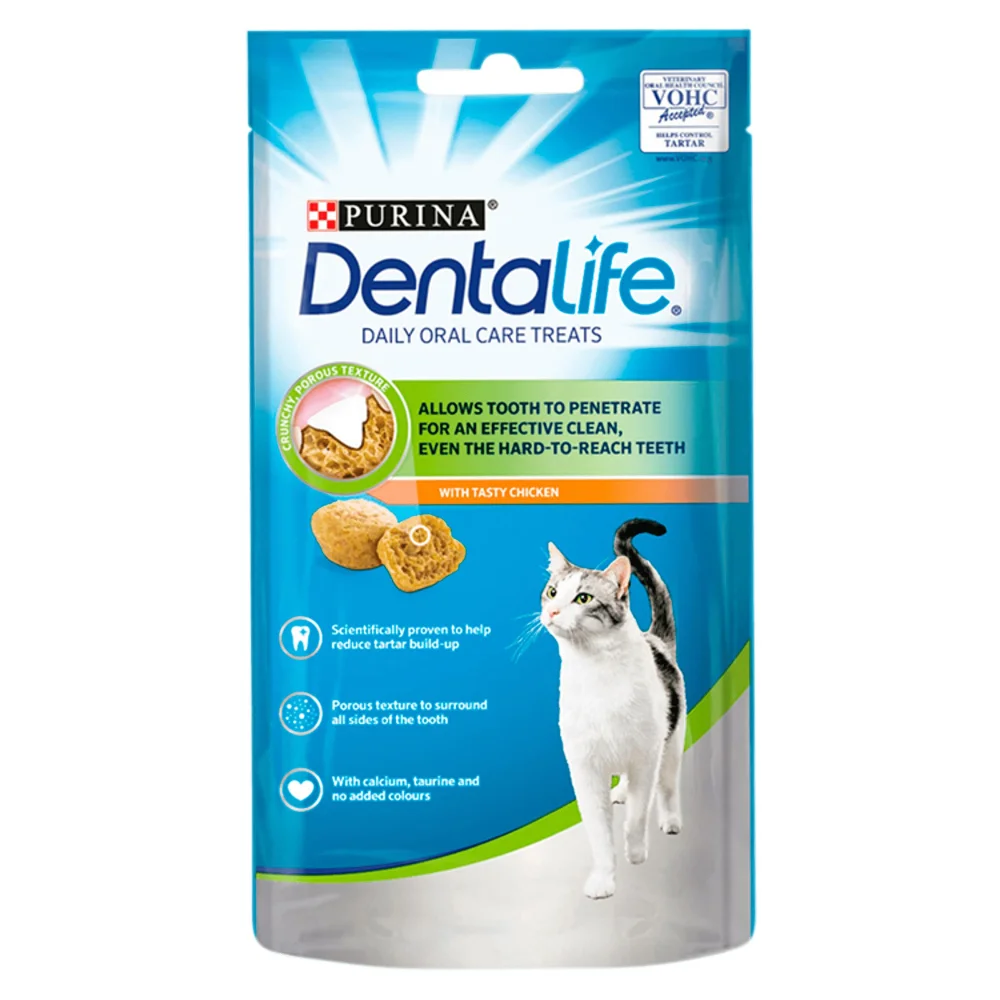 Dentalife Dental Chicken Cat Treats 40g Image 1