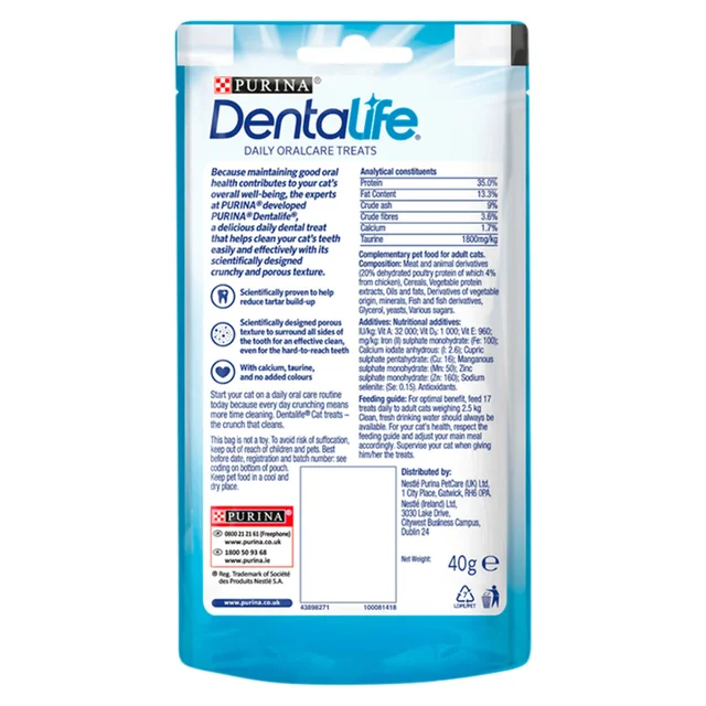 Dentalife Dental Chicken Cat Treats 40g