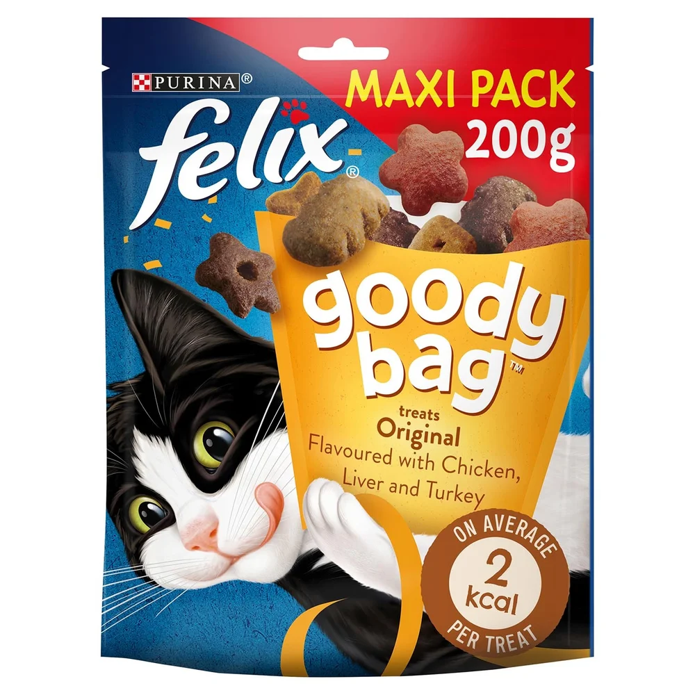 Felix Goody Bag Cat Treats Original Mix 200g Image 1