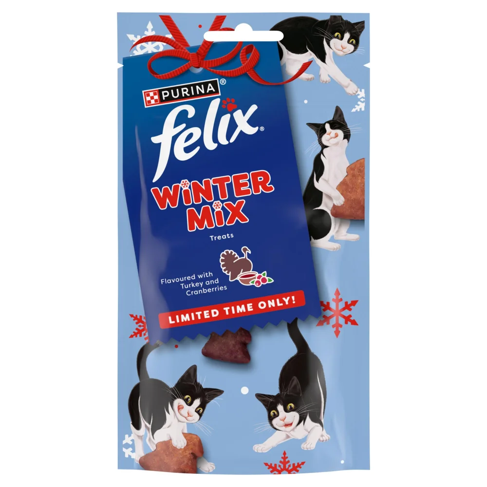 FELIX Winter Mix Festive Turkey & Cranberry Cat Treats 60g Image 1