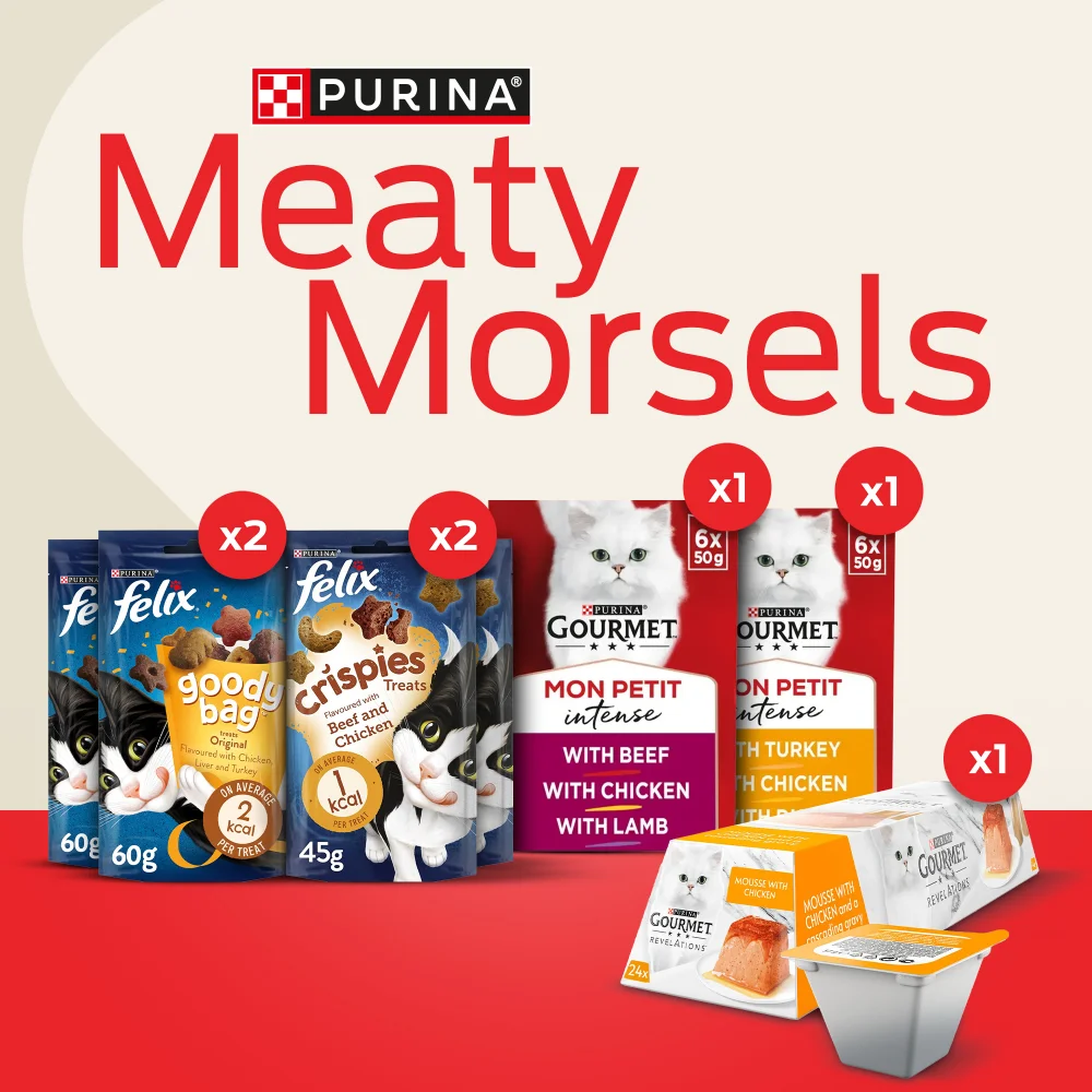 Meaty Morsels Pre-Mixed Bundle Adult Dry & Wet Cat Food Image 1