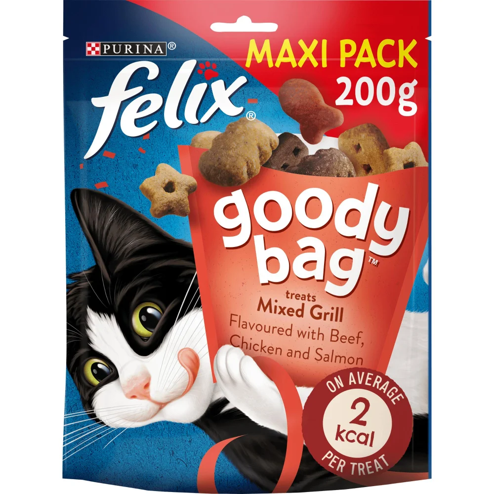 Felix Goody Bag Cat Treats Mixed Grill 200g Image 1