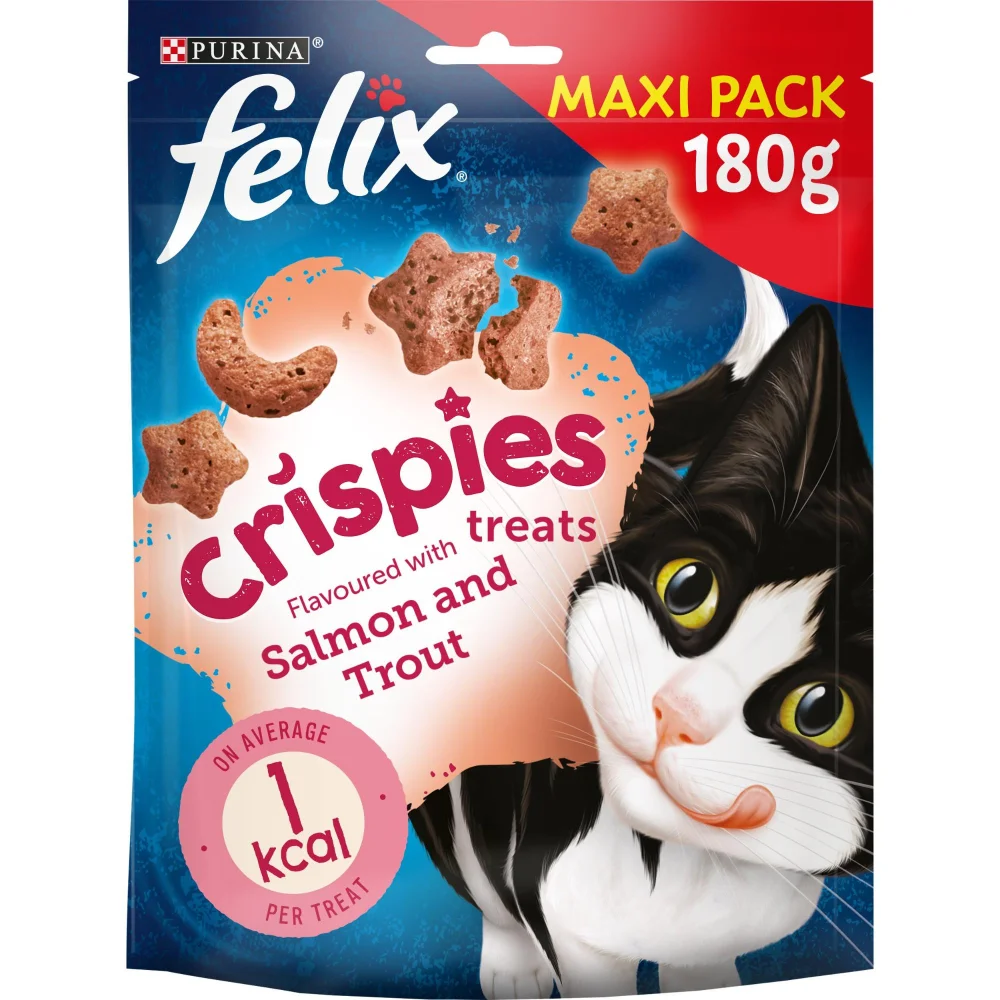 Felix Crispies Cat Treats Salmon & Trout 180g Image 1
