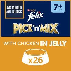 Felix Senior As Good As It Looks Wet Cat Food with Chicken in Jelly 26x85g