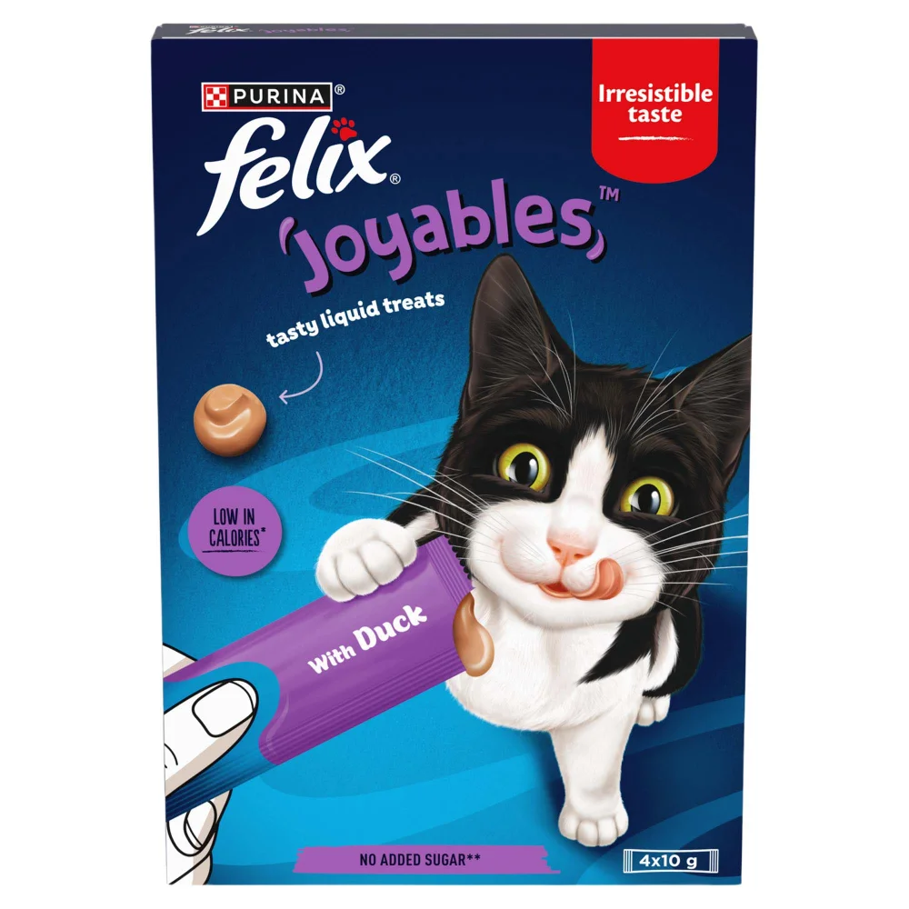 FELIX Joyables Duck Liquid Cat Treat 4x10g Image 1