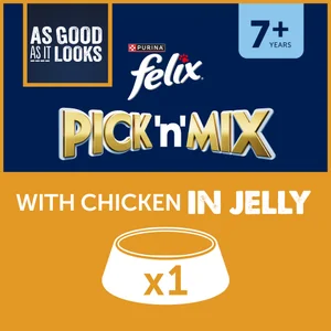 Felix As Good As It Looks Senior Wet Cat Food with Chicken in Jelly 1x85g