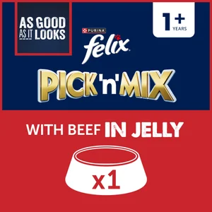 Felix As Good As It Looks Adult Wet Cat Food with Beef in Jelly 1x85g