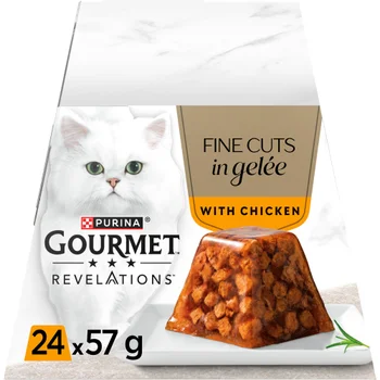 Gourmet Revelations Fine Cuts in Gelée With Chicken Wet Cat Food 24x57gm