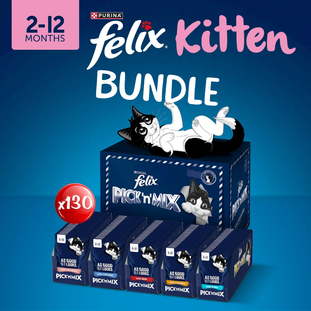 Felix Pre-Mixed Bundle Kitten Wet Cat Food 130x85g Image 1