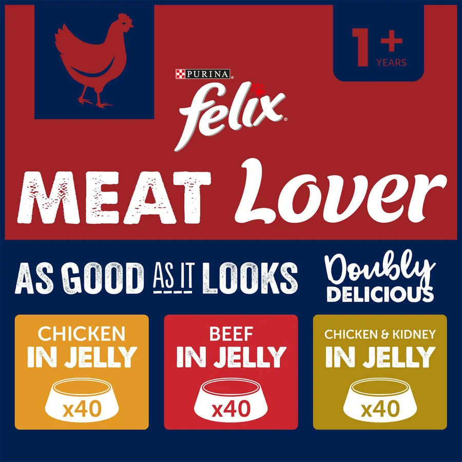 Felix Pick 'n' Mix Meat Lover in Jelly 120 pack