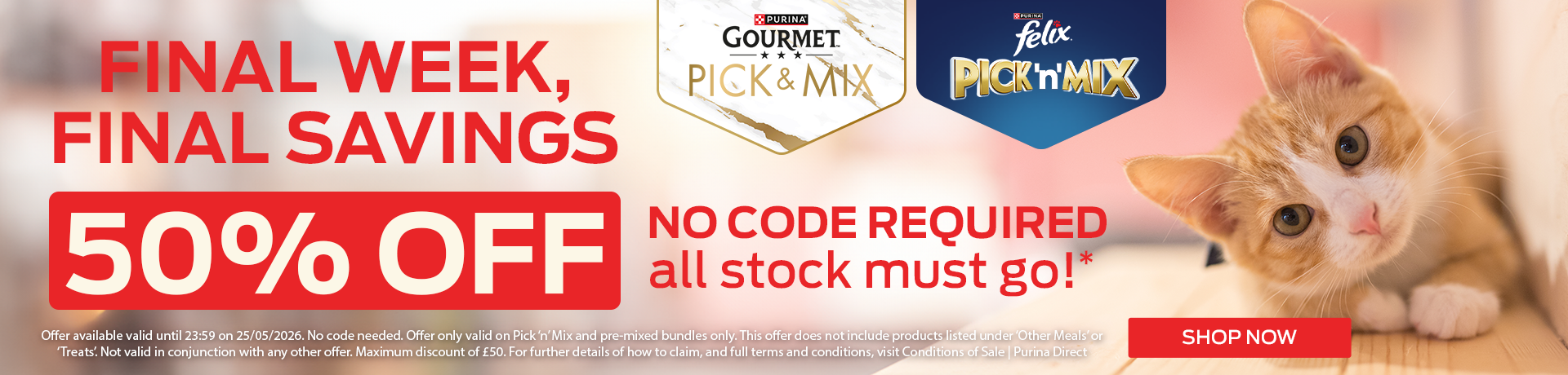 Our biggest discount. 25% off all stock must go