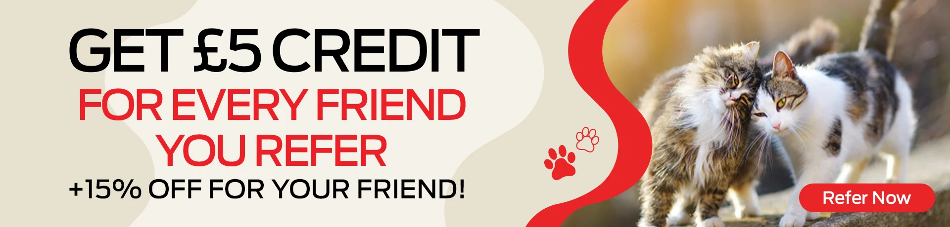 Get £5 credit for every friend you refer + 15% off for your friend! Refer now.
