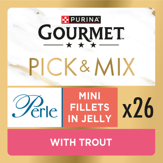 Gourmet pick and mix, perle, mini fillets in jelly, 26 pouches with trout