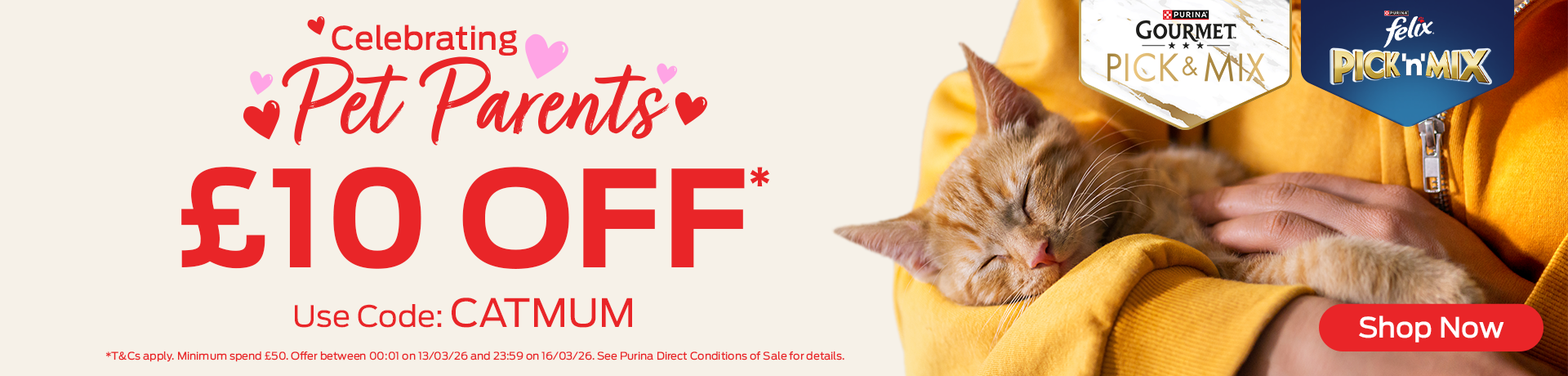 £10 Off using code: CATMUM